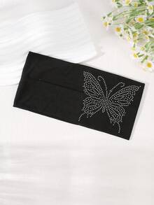 1件复古水钻芙蓉花发带，时尚女士运动发带，时尚运动头巾发饰，秋冬度假装扮时尚发带，优雅围巾女士头巾柔软头巾 - 彩色 - 查看 18