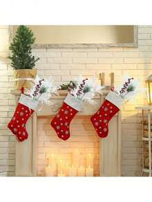 5/10pcs Sparkling Fir Decor, Christmas Desktop Ornaments, Glitter Christmas Tree Hanging Decorations, Artificial Pine Needle Decor, Vase Filler, Holiday Party Supplies, Home Decor, Christmas Decoration Fake Plant