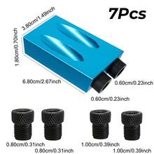15 度口袋孔夹具套件打孔器带钻头套装 14/15 件木工孔钻孔导向定位器 - 藍色 - 查看 2