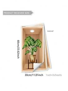 4pcs Tropical Leaf Pattern Wall Sticker, Posters, Stickers, Wall Art, Spring Decoration Items Refresh Your Home, Rama Decoration Stickers Gifts Birthday Graduation