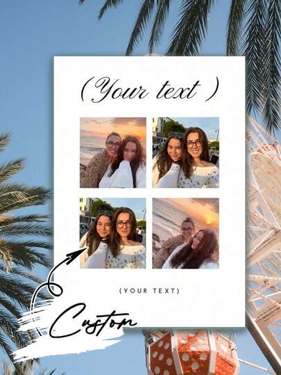 1pc Personalized Greeting Card, Creative Customized Couple Design & Text, Happy Birthday Card, Anniversary Card, Unique Couple Gift, Back To School Multipurpose, Stamp, Decorative Custom Gift, Suitable For Him/Her, Family, Friends, Students, Colleagues, Clients, Ideal For Anniversary, Graduation, Wedding, Back To School, Business/Work/Office Occasions.