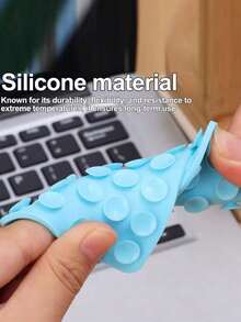 1pc Double-Sided Silicone Suction Cup Phone Case Stand, Silicone Octopus Suction Cup Phone Sticky Stand, Hands-Free Phone Accessory Strong Adhesive Stand, Suitable For Selfie And Video (40 Grams)