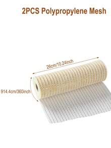 1/2Pcs Christmas Decorations 13 Types Of Net Ribbon 10 Yards Gold Polypropylene Mesh, DIY Wreath Bow Ribbon, Merry Christmas 2025 New Year Gift Wrapping Supplies Ribbon, Birthday Wedding Holiday Party Background Decorative Gauze, Christmas Tree Decoration, Wreaths, Stair Decoration Net Ribbon, Xmas Party Decor, Xmas Decor - Multicolor - View 24