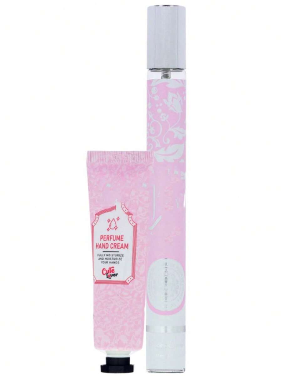 Ya Ra Hand Cream & Perfume 2-Piece Set Long-Lasting, Light-Fragrance Perfume Is Unisex, Ideal For Various Occasions Such As Daily Life And Parties Perfect Gift Choice For Family Members And Loved Ones During Halloween And Christmas Quick Ship - Hồng - Xem 1