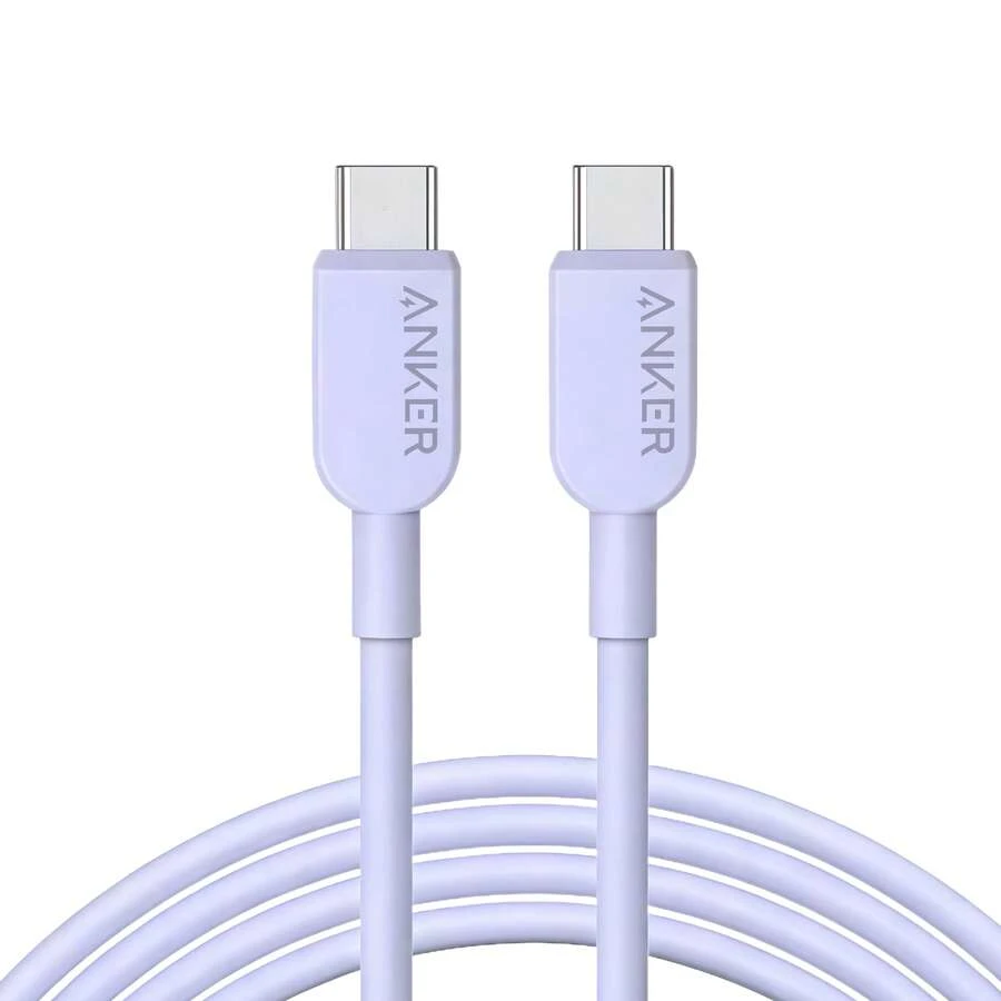 anker A81E USB-C Fast Charging Cable, High Strength Material, Bend Certified, Compatible With Laptops, Tablets, Phones, Stable And Fast Charging For Daily Needs - Purple - View 1