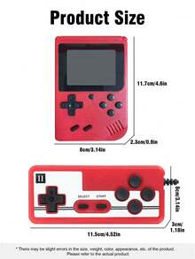 1pc Retro Game Console With 400 Nostalgic Classic Games Built In 3.0-Inch Large Screen Can Be Connected To TV Supports Two-Player Battle Old-Fashioned Red And White Machine Mini Portable Handheld Rechargeable Holiday Birthday Gift For Men And Women