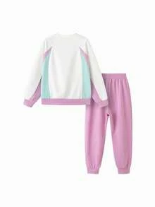 Balabala 青少年女孩两件套 2025 秋季 - 户外休闲长袖套装 - 白紅色調 - 查看 8