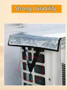 All-Weather Air Conditioner Cover - Sun, Rain & Snow Proof, UV Protection, Dust-Proof, Patio Shade, Outdoor Unit Cover, AC Condenser Insulation Pad, Easy Installation, Suitable For Central AC Unit Protection - 1pc Silver - View 7