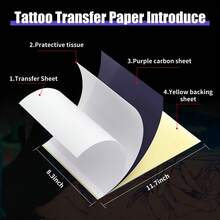 100 peças~/20 peças Tamanhos Disponíveis Papel de Transferência de Tatuagem, Papel de Modelo de Tatuagem, Papel de Cópia, Suprimentos de Tatuagem, Papel Térmico de 4 Camadas Tamanho A4, Renderização Instantânea, Formato Preciso Sem Borrão, Adequado Para Uma Variedade de Padrões Criativos, Compatível Com a Maioria das Máquinas de Transferência, Acessórios de Máquina de Transferência de Tatuagem, Essencial Para Artistas de Tatuagem Criarem Tatuagens de Alta Qualidade, Presente