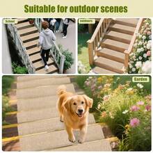 1/4/7/8/15 Pcs Outdoor Stair Treads, Non-Slip Stair Treads For Wooden Steps,Stair Runners For Wood Steps ,Durable Outdoor Stair Mat Non,Stair Treads Non Slip,Indoor And Outdoor Carpet For Stairs, Pet- Outdoor Stair Mat Non-Slip Anti-Scratch -With A Self-Adhesive Backing Stair Treads Reusable Adhesive Backing Prevent Stair Covering Mats From Moving-Stair Treads Easy Installation