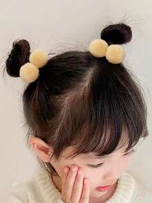 875件/套女童蝴蝶夹咖啡色刘海发夹幼儿发夹休闲百搭适合日常使用