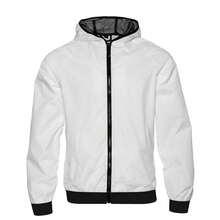 Unisex Windbreaker Jacket With Hood And Pocket, Suitable For Use In The Gym, Workouts, Running, And Light Work; Warm And Comfortable. - 黑白 - 查看 3