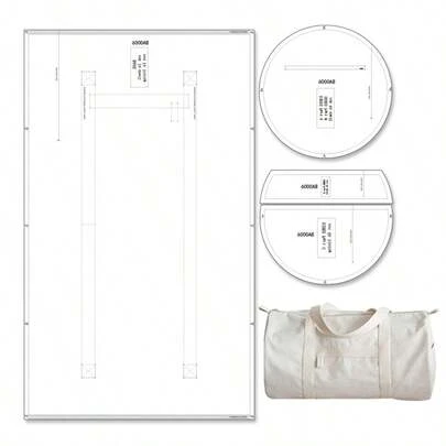 キャンバスダッフルバッグ縫製パターン、1:1スケール女性用ハンドバッグ縫製パターン、スタイリッシュなハンドバッグプロトタイプパターン、ハンドメイドバッグ制作の理想的な初心者向けギフト