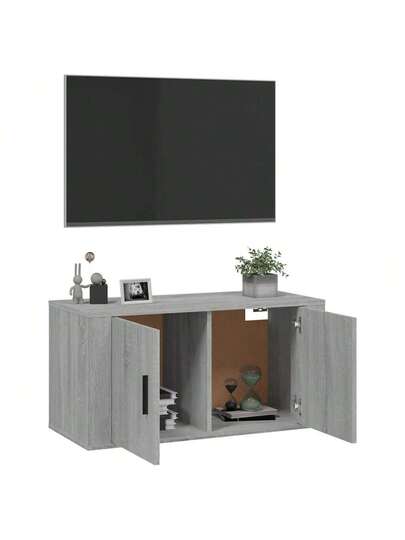 VidaXL TV Wand Unit 80x34.5x40 Cm Grijs Sonoma Oak view 5