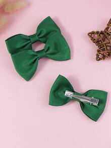 12个绿色蝴蝶发夹，适合青少年、青年和成人日常使用 - 綠色 - 查看 5