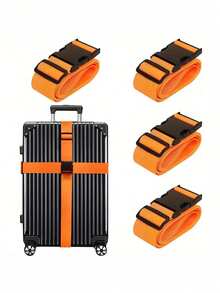 1/2 Pieces Of Minimalist, Stylish And Multi-Functional Adjustable Colorful Security Straps For Luggage. These Are Straight-Shaped And Vibrant Luggage Straps, Lock-Free Luggage Binding Straps Suitable For Outdoor Use.