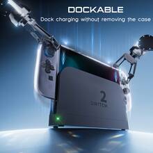 Ốp lưng tương thích với mẫu Switch 2, Ốp lưng bảo vệ trong suốt bằng TPU mềm có thể gắn kèm miếng dán bảo vệ màn hình Switch 2, 6 miếng bọc ngón tay cái bằng silicon cho tay cầm điều khiển Switch 2 - trong suốt - Xem 3