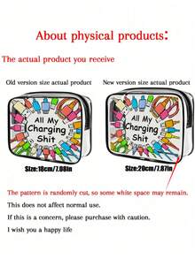 New Arrival! All-In-One Charger Travel Organizer - Transparent Toiletry Bag, Travel Essential, Portable Zipper Travel Makeup Bag, Beach Clear PVC Toiletry Bag, Waterproof Storage Pouch, Transparent Organizer Bag, Cable And USB Organizer Bag, Airport Approved PVC Cosmetic Bag For Chargers, Cables And Power Banks