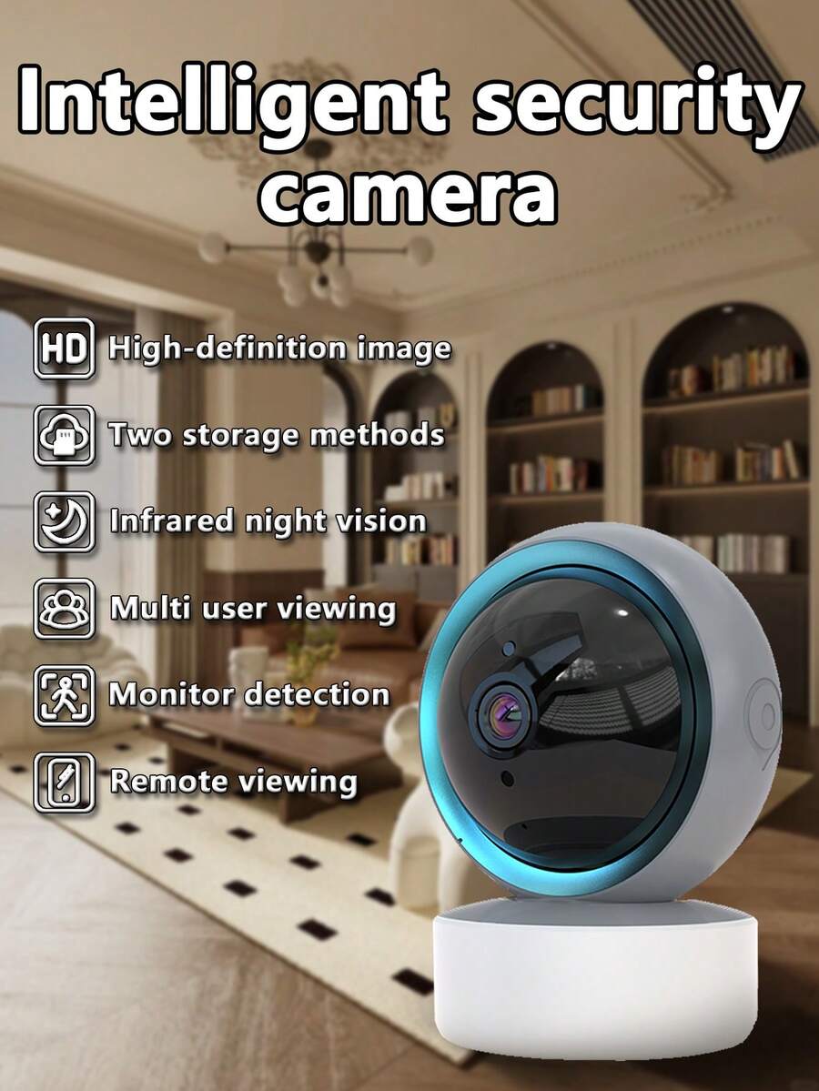Y05 1080P Indoor Pan-Tilt Camera | Works With Instavision App | 355° Pan / 90° Tilt | IR Night Vision | Two-Way Talk | 2.4G Wi-Fi | Plug-In - Đen và trắng - Xem 1