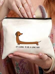 Saco de Armazenamento de Petiscos para Cachorro, Saco de Presente para Animais de Estimação, Saco de Armazenamento de Itens para Animais de Estimação com Padrão Fofo de Petiscos para Animais de Estimação, Saco com Zíper Leve, Adequado para Viagens e Uso Diário, Perfeito para Brinquedos, Petiscos e Guias de Animais de Estimação - O Presente Perfeito para Mamães e Papais de Cachorros, Presentes de Festa de Animais de Estimação