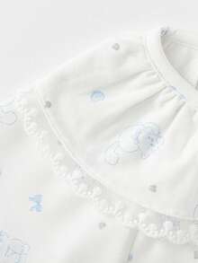 Balabala Girls' Pajama Set 2025 Autumn - Cute Home & Outing Wear For Toddlers - Blue Tint - View 3