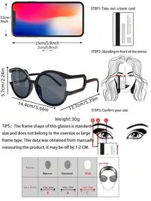 New Retro Big Frame Round Fashion Fashion Glasses, Party Eyewear For Women, High-End Street Style For Summer Beach Vacation,Outdoor,Travel