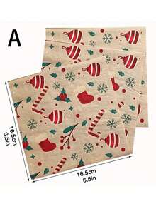 20pcs Christmas Themed Candy Cane Paper Napkins, 2-Ply Disposable Dinner Napkins - Suitable For Holiday Parties, Christmas Decorations, Seasonal Tableware, Home, Party Decor, General Celebrations