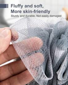 paquete de 4, esponja de baño de malla suave para ducha para hombres, exfoliante corporal, accesorios de baño para puf de ducha, para g - 1 - Ver 5