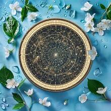 Circular Star Map Metal Tin Signage, Vintage Space Wall Art In The Garage - Astronomy Enthusiasts And Home Decor, Moon Decor - Nhiều màu - Xem 5