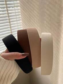 4pcs 38cm/14.96in Circumference Women's Vintage Elegant Solid Color Headbands, Fashion Versatile Hair Accessories Suitable For Daily Wear, Washing Face, Makeup, Outfit Matching ,Head Piece