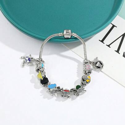 1 pieza Brazalete de moda de estilo hip hop personalizado con el logotipo del pirata esqueleto  del anime One Piece, adecuado para uso diario