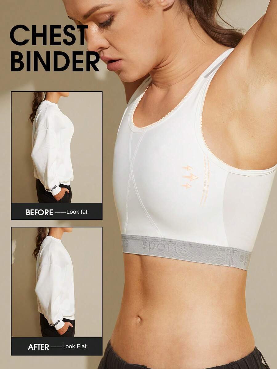 1 Stück Kompressionsoberteil für Brustbinden für Damen, Trans, transgender FTM, minimiert die Brust, verstellbar, nahtlose Bindeweste