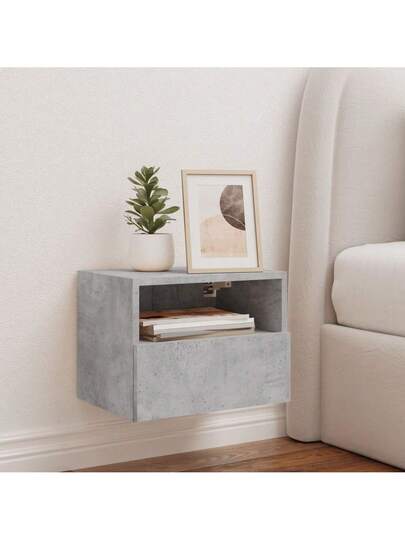VidaXL TV Wand Unit 40x30x30 Cm, Finished Wood, Concrete Grijs view 3