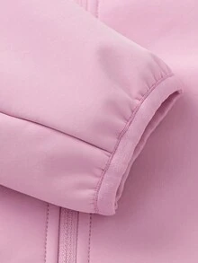 Balabala 2025 Autumn Girls Waterproof Fleece Outdoor Jacket - Rose Red - View 10