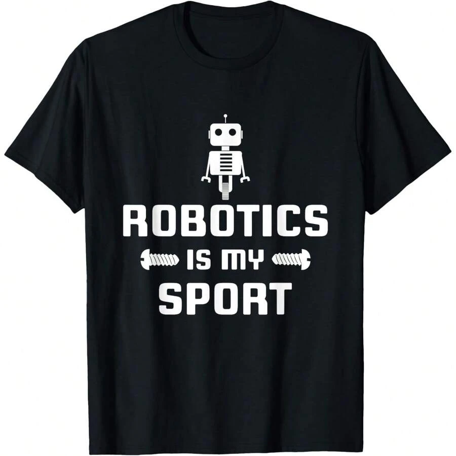 Camiseta digital divertida de regalo "La robótica es mi deporte" - Negro - Ver 1