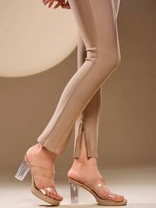 Bernatova Women Camel Sexy Bodycon Sleeveless Jumpsuits High Waist Casual Bandage Long Rompers For Valentine's , Birthday , Commencement/Graduation , Back-To-School , Club Party