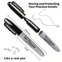 Fake Marker Pen Safe, Plastic Money Hiding Container Diversion Safe Marker, Combination Lock Secret Stash Storage For Small Valuables, Hidden Security Marker, Home Security Dorm Decor Accessory, Fun Safe For Valuables - Black - View 1