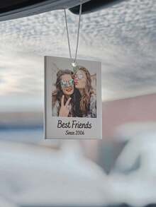 1 pieza Adorno personalizado de acrílico con foto para coche, adorno personalizado, adecuado para coche, hogar, sala de estar, decoración de oficina, Navidad, Halloween, regalo de Año Nuevo, perfecto para padre, novio, nuevo propietario de automóvil, aniversario, boda, cumpleaños - Multicolor - Ver 5
