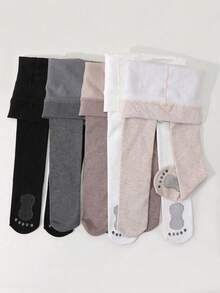 1pc Children's Brushed Thick Tights, Warm & Cozy Leggings For Girls, Suitable For Daily Wear And School Uniform, Autumn/Winter