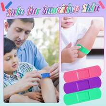 10/20/30/40pcs Colorful PE Waterproof Plasters, 10 Colors - Multicolor - View 2