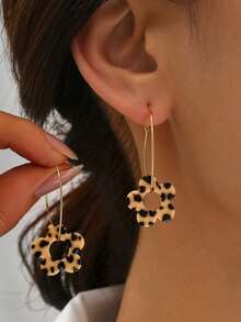 2pcs-12pcs Set Women Elegant Unique Design Colorful Acrylic Floral Drop Earrings