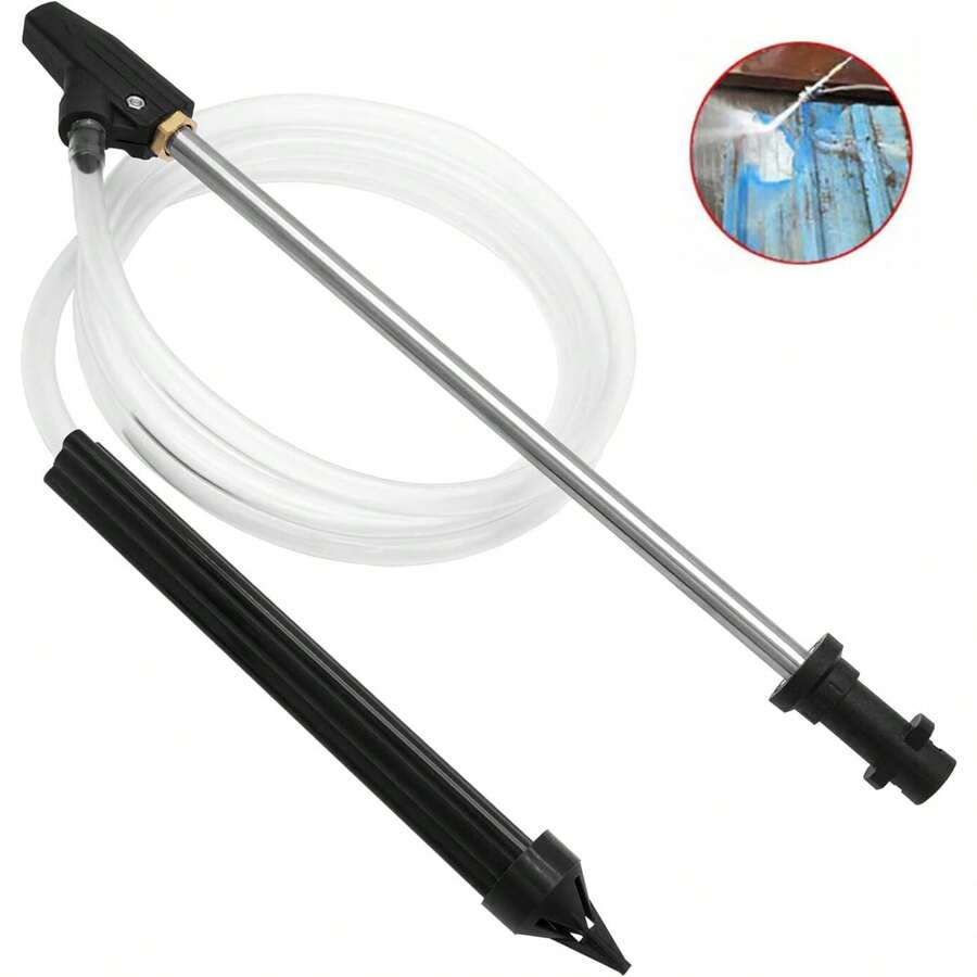 Professionelle Sandstrahl-Lanze für Kärcher Hochdruckreiniger | Vollständiges Nassstrahl-Set mit Keramik-Düse und Adapter | Universal passend für K2, K3, K4, K5, K7 Serien | Ideal zur Rostentfernung und Oberflächenbehandlung | Inkl. Bedienungsanleitung und Montagewerkzeug