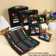 80pcs/Set Direct Liquid High Gloss Acrylic Marker Pen, Gel Pen, Large Capacity Quick Drying Art Color Pen, DIY Hand Account Pen Set, Drawing Set, Study Stationery, Color Marking Pen, Suitable For Ceramics, Glass, Plastic, Wood, Stone, Etc ﻿ - Multicolor - View 3