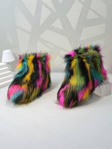 Stivali da neve per bambini, stivali alla caviglia con suola spessa e fodera calda per bambini piccoli/bambini, unisex, autunno/inverno - Multicolore - Visualizzare 8