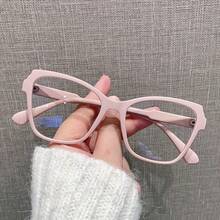 Cat Eye Color-Block Irregular Glasses Non-Prescription Glasses Retro Plain Glasses Frame - 綠色 - 查看 7