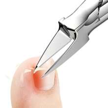 1pc Modern Stainless Steel Toe Nail Scissors, Straight Blade Cutter, Hypoallergenic Precision Growing Toe Nail Trimmer For Thick Toe Nails, Professional Foot Grooming Tools,Christmas,Christmas Paper Cutting,Christmas Packaging Cutting - Silver - View 7