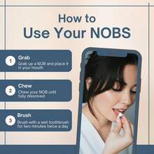 NOBS Toothpaste Tablets - Nano Hydroxyapatite, Fluoride Free, Plastic Free,  & Travel Friendly - Remineralize With NHA - 3 chiếc - Xem 9