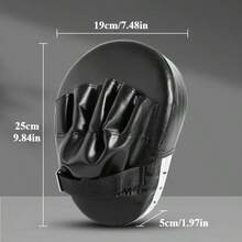 2 件耐用拳击手靶 - 符合人体工程学，手持式拳击垫，弧形拳击靶加厚，耐击打、耐磨、强减震和回弹性，舒适透气，减少闷热感，使用轻便灵活，带有中心目标，有助于提高拳击训练的灵敏度和准确性