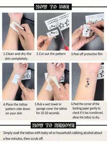 1pc Fashionable Skull Temporary Tattoo, Multipurpose Unisex One-Time Tattoo Sticker, Easy To Apply And Remove, Suitable For Body Art Fake Tattoo Stickers For Men And Women, Ideal For Halloween Party Art Decoration DIY Gift Stickers