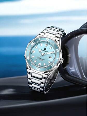LIGE LIGE Light Luxury High-End Brand Watch Waterproof Luminous Quartz Watch Stainless Steel Strap Calendar Small Window Watch Men